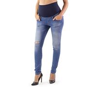 Milano - Jean Grossesse et Femme Enceinte, Coupe Slim Bandeau Haut Stretch et Confortable - Idèal Tout au Long de Votre Maternité (XS - 36, Vintage)