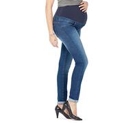 Milano - Jean Grossesse et Femme Enceinte, Coupe Slim Bandeau Haut Stretch et Confortable - Idèal Tout au Long de Votre Maternité (M - 40, Stone)