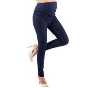 Milano - Jean Grossesse et Femme Enceinte, Coupe Slim Bandeau Haut Stretch et Confortable - Idèal Tout au Long de Votre Maternité (XL - 44, Denim)