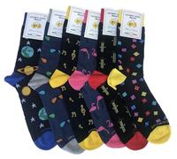 Milano Lot de 6 paires de chaussettes courtes pour homme en coton et fil d'Écosse élastique - - Taille Unique