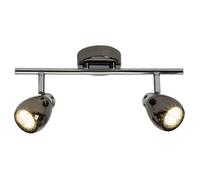 MILANO Plafonnier LED à 2 lumières 2xGU10 3W chrome et noir