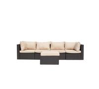 Milano Blanc: Salon De Jardin Modulable 5 Places En Résine Tressée Blanc