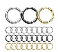 milaosk 30 Pièces Mousqueton Rond,Ressort O Anneau Ressort Hélicoïdal en Alliage de Zinc Mousqueton pour Porte-Clés pour Sacs à Main Porte-Clés Sacs à Bandoulière 27mm