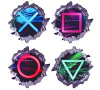 milaosk 3D Autocollant Muraux Gamer Stickers Muraux Game Breaking