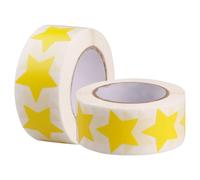 milaosk Lot de 1000 Étoiles Jaunes Autocollant 2.5cm Rouleau Gommettes Autocollantes Étiquettes Sticker de Récompense pour Enfants,pour Noël DIY Cartes de Vœux Cadeaux