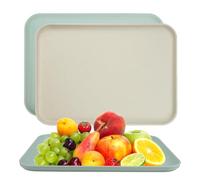 milaosk Plateau Plastique Rectangulaire,2 Pièces Plateau de Service Petit Plateau Réutilisable Plateaux Restauration Rapide pour Cuisine Café Salle Manger 22 * 30,5cm