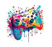 milaosk Stickers Muraux 3D Gamer Autocollant Muraux Grand Manette de Jeu Style Aquarelle Contrôleur Gamer Poster Murale Decoration Chambre Gaming DIY Sticker Mural de Chambre Garçon ado