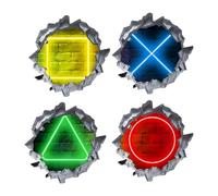 milaosk Stickers Muraux Gamer 3D Xbox Sticker Gamer Poster E-Sport Autocollant Mural Gaming Décoration Murale pour Salle de Jeux Chambre Ado Garçon Enfants