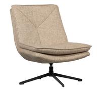 MILARO - Fauteuil pivotant tissu naturel Beige