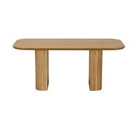 Milazzo - table basse - bois plaqué chêne et cannage - 120 cm - Bois