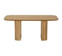 Milazzo - table basse - bois plaqué chêne et cannage - 120 cm - Bois