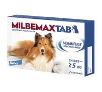 MILBEMAXTAB Vermifuge Chiens de plus de 5 kg Boîte de 2 comprimés