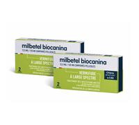 Milbetel vermifuge pour chiens lot de 2 boites de 2 comprimés