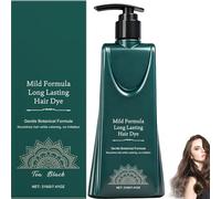Mild Formula Long Lasting Hair Dye, Gentle Botanical Formula Hair Dye, Natural Plant Based Hairs Dyeing, Botanical Hairs Dyeing Long Lasting Nourish (Black Tea)