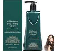 Mild Formula Long Lasting Hair Dye, Gentle Botanical Formula Hair Dye, Natural Plant Based Hairs Dyeing, Botanical Hairs Dyeing Long Lasting Nourish (Chestnut Brown)