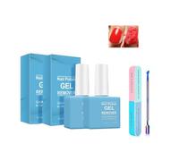 Mild Gel Nail Polish Remover Manicure Set, Gentle Non-Irritating Formula With Manicure Tool, Fast Effective & Safe for Daily At-Home Gel Nail Polish Removal (2 Bottles)