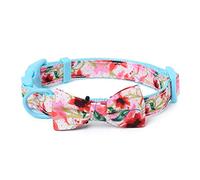 Mile High Life | Collection Natural Wild Flower | Tissu en polycoton doux | Colliers pour chien fille | Collier avec nœud papillon (lys, taille S)