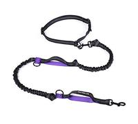 Mile High Life Laisse de Course pour Chien Ajustable, réfléchissante, avec Deux poignées rembourrées et Un élastique Durable pour Les Petits, Moyens et Grands Chiens