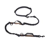 Mile High Life Laisse de Course pour Chien Ajustable, réfléchissante, avec Deux poignées rembourrées et Un élastique Durable pour Les Petits, Moyens et Grands Chiens