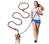 Mile High Life - Laisse en corde pour chien avec double configuration et fermoir robuste en métal - Multicolore, 2 longueurs au choix (1,80 m et 2,10 m), 7 FT Hand Free, Drak Brown Cotton