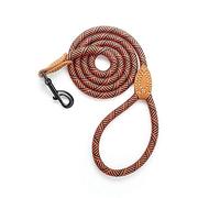 Mile High Life | Laisse pour Chien d'escalade avec Fermoir Robuste en métal Robuste | Connexion sur Mesure en Cuir véritable avec Coutures Solides (Rouge, 1.8 M)