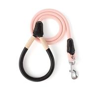 Mile High Life Laisse pour chien en cuir véritable avec fermoir robuste pour chiens de petite, moyenne et grande taille (rose, 1,8 m)