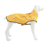 Mile High Life | Manteau de pluie pour chien | Vêtement imperméable réglable pour animaux de compagnie | Veste de pluie légère avec bande réfléchissante | Fermeture facile à enfiler - Jaune soleil