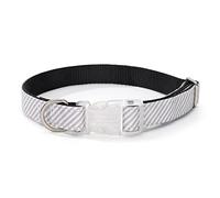 Mile High Life Motif Géométrique Collier de Chien en Poly Coton Soyeux à l'Extérieur Nylon à l'Intérieur Robuste à Boucle Noire Avec Anneau en D