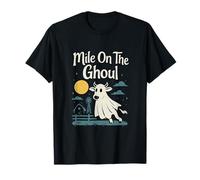 Mile On The Ghoul Ghost Cow Farm Humour Spooky Script T-Shirt