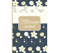Mileage Log Book: A Stylish Car Mileage Tracker for Women | Ideal for Personal or Business Tax Records | Sweet Floral Cover | 120 Pages