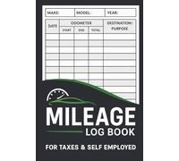Mileage Log Book: Daily Vehicle Mileage Tracker for Business, Taxes and Personal Use