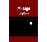 Mileage Log Book - Red & Black Stitch Edition | 6x9, 120 Pages: Track Fuel, Distance & Maintenance with Unique Dual-Color Pages and Faux Stitch Design