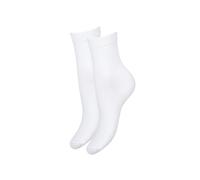 MILENA Chaussettes Femme Coton 37-41 Sans Couture - Chaussettes Douces et Respirantes, Style Minimaliste, Élégance Discrète, Confort Idéal pour Tous les Jours, Blanc