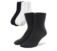 MILENA Chaussettes Femme Coton 37-41 Sans Couture - Chaussettes Douces et Respirantes, Style Minimaliste, Élégance Discrète, Confort Idéal pour Tous les Jours - Lot de 3 Noir/Graphite/Blanc