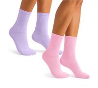 MILENA Chaussettes Femme Fashion à Message - Chaussettes en Coton Doux et Respirant, Décontractées pour Baskets, Style Casual, Streetwear et Tendance, Taille 37-41, 1 Paire ou Lot de 2