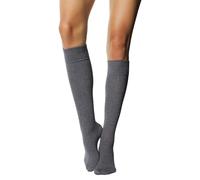 MILENA Chaussettes Hautes Femme Confortables - Style Élégant et Tendance Pour Cosplay, Sport ou Quotidien - Look Mode Assuré - Chaussettes Longues Blanches, Mélange foncé