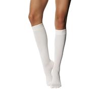 MILENA Chaussettes Hautes Femme Confortables - Style Élégant et Tendance Pour Cosplay, Sport ou Quotidien - Look Mode Assuré - Chaussettes Longues Blanches, Écru