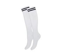 MILENA Chaussettes Longues Femmes Confortables - Style Décontracté Élégant, Pour Cosplay, Cadeau Tendance, S’adapte à Toutes Tenues, Taille 37-41 - blanc-noir