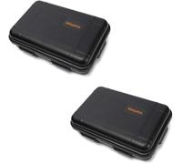 Milepetus Lot de 2 grandes boîtes de survie étanches en plastique résistant aux chocs, Noir , S, Valise