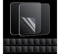 MILEQEE 20 pièce de ruban adhésif double face - 60mmx 60mm - Fixation solide - Mastic adhésif transparent pour sortie de forme carrée - Tapis en gel nano amovible sans trace