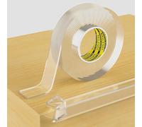 MILEQEE Bande de Protection Transparente - 25mm x 3m - Ruban de Protection Autocollant pour Porte d'armoire, Bureau, Table en Verre, lit, Meubles, comptoir de Cuisine, étanche