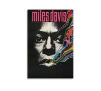 Miles Davis - Affiches sur toile avec signature et signée - Couverture d'album - Affiches esthétiques - Décoration murale pour chambre à coucher, salle de classe, chambre à coucher - 20 x 30 cm - Sans
