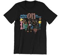 Miles Davis on The Corner Men T-Shirt Jazz Trumpet Legend Sketches Tee Black M