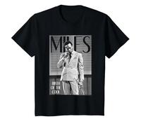 Miles Davis Simply Cool T-Shirt, Enfant, Noir, 3 Ans