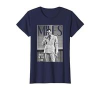 Miles Davis Simply Cool T-Shirt, Femme, Bleu Marine, M