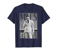 Miles Davis Simply Cool T-Shirt, Homme, Bleu Marine, M
