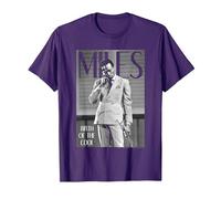 Miles Davis Simply Cool T-Shirt, Homme, Violet, M