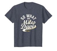Miles Davis, So What Collegiate Script, 1959 T-Shirt, Enfant, Bleu Chiné, 8 Ans
