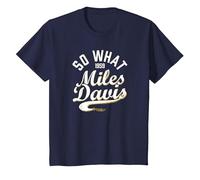 Miles Davis, So What Collegiate Script, 1959 T-Shirt, Enfant, Bleu Marine, 8 Ans