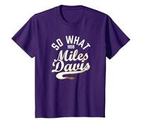 Miles Davis, So What Collegiate Script, 1959 T-Shirt, Enfant, Violet, 4 Ans